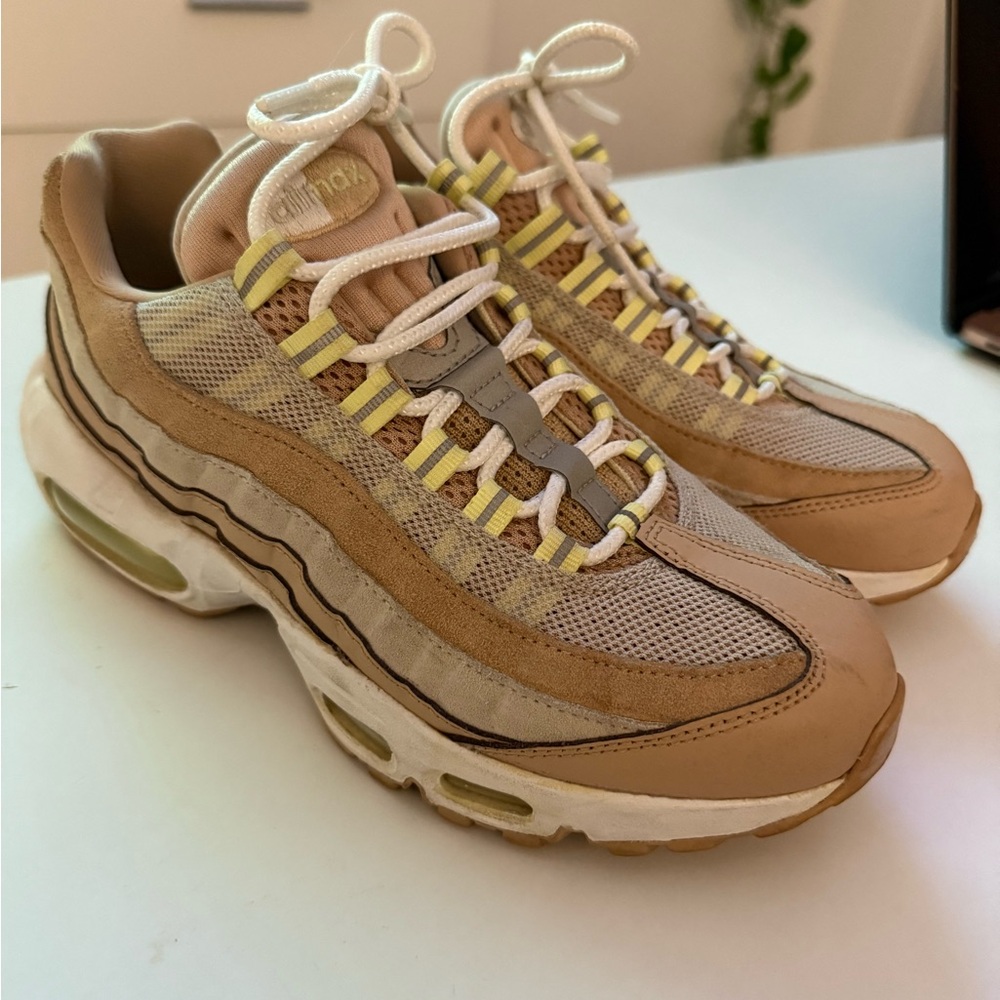 Nike Women's Athletic Shoes - Beige and Yellow